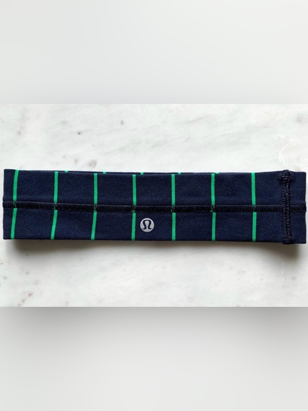Lululemon Women’s Bang Buster Fly Away Tamer Style Athletic Headband Blue Green